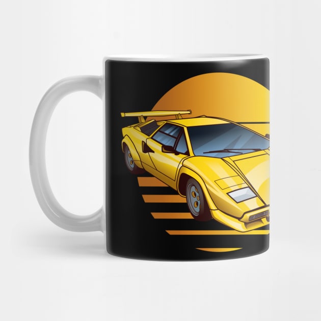 Yellow Lamborghini Countach by MiTs